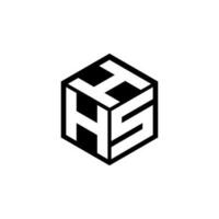 hsh brief logo ontwerp in illustratie. vector logo, schoonschrift ontwerpen voor logo, poster, uitnodiging, enz.