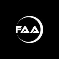 faa brief logo ontwerp in illustratie. vector logo, schoonschrift ontwerpen voor logo, poster, uitnodiging, enz.