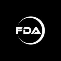 fda brief logo ontwerp in illustratie. vector logo, schoonschrift ontwerpen voor logo, poster, uitnodiging, enz.