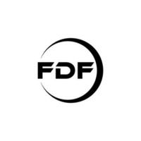 fdf brief logo ontwerp in illustratie. vector logo, schoonschrift ontwerpen voor logo, poster, uitnodiging, enz.