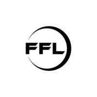 ffl brief logo ontwerp in illustratie. vector logo, schoonschrift ontwerpen voor logo, poster, uitnodiging, enz.