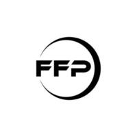 ffp brief logo ontwerp in illustratie. vector logo, schoonschrift ontwerpen voor logo, poster, uitnodiging, enz.