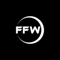 ffw brief logo ontwerp in illustratie. vector logo, schoonschrift ontwerpen voor logo, poster, uitnodiging, enz.