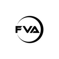 fva brief logo ontwerp in illustratie. vector logo, schoonschrift ontwerpen voor logo, poster, uitnodiging, enz.