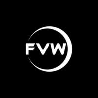 fvw brief logo ontwerp in illustratie. vector logo, schoonschrift ontwerpen voor logo, poster, uitnodiging, enz.