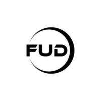 fud brief logo ontwerp in illustratie. vector logo, schoonschrift ontwerpen voor logo, poster, uitnodiging, enz.