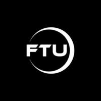 ftu brief logo ontwerp in illustratie. vector logo, schoonschrift ontwerpen voor logo, poster, uitnodiging, enz.