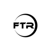 ftr brief logo ontwerp in illustratie. vector logo, schoonschrift ontwerpen voor logo, poster, uitnodiging, enz.