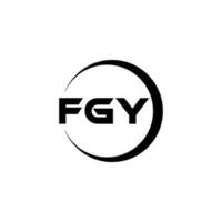 fgy brief logo ontwerp in illustratie. vector logo, schoonschrift ontwerpen voor logo, poster, uitnodiging, enz.