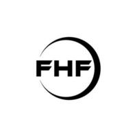 fhf brief logo ontwerp in illustratie. vector logo, schoonschrift ontwerpen voor logo, poster, uitnodiging, enz.