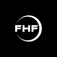 fhf brief logo ontwerp in illustratie. vector logo, schoonschrift ontwerpen voor logo, poster, uitnodiging, enz.