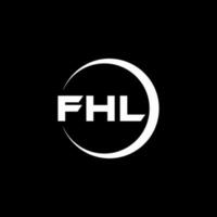 fhl brief logo ontwerp in illustratie. vector logo, schoonschrift ontwerpen voor logo, poster, uitnodiging, enz.