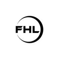 fhl brief logo ontwerp in illustratie. vector logo, schoonschrift ontwerpen voor logo, poster, uitnodiging, enz.