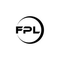 fpl brief logo ontwerp in illustratie. vector logo, schoonschrift ontwerpen voor logo, poster, uitnodiging, enz.