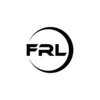 frl brief logo ontwerp in illustratie. vector logo, schoonschrift ontwerpen voor logo, poster, uitnodiging, enz.