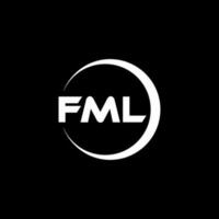 fml brief logo ontwerp in illustratie. vector logo, schoonschrift ontwerpen voor logo, poster, uitnodiging, enz.