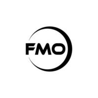 fmo brief logo ontwerp in illustratie. vector logo, schoonschrift ontwerpen voor logo, poster, uitnodiging, enz.