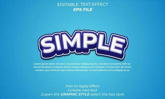 gemakkelijk tekst effect, typografie, 3d tekst vector