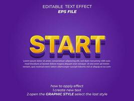 ster tekst effect, typografie, 3d tekst. vector sjabloon