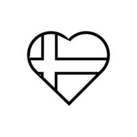 gelukkige Valentijnsdag hart chocolade doos lijnstijl vector