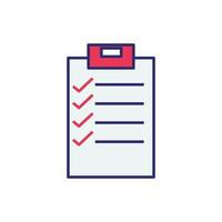 checklist klembord document geïsoleerd pictogram vector