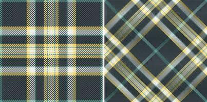 Schotse ruit structuur plaid van naadloos textiel vector met een patroon controleren kleding stof achtergrond.