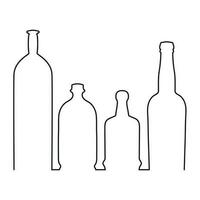 vaag beeld vorm van een glas fles silhouet. alcohol, wijn, whisky, wodka, brandewijn, cognac, bier, kwas, Champagne, likeur vector