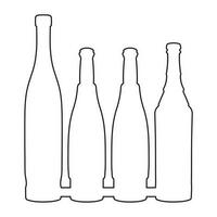 vaag beeld vorm van een glas fles silhouet. alcohol, wijn, whisky, wodka, brandewijn, cognac, bier, kwas, Champagne, likeur vector