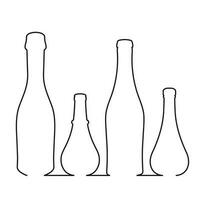 vaag beeld vorm van een glas fles silhouet. alcohol, wijn, whisky, wodka, brandewijn, cognac, bier, kwas, Champagne, likeur vector