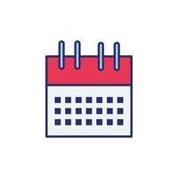 kalender herinnering datum geïsoleerde pictogram vector