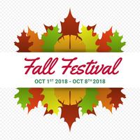 Fall Festival moderne minimalistische vector poster sjabloon