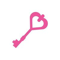 gelukkige Valentijnsdag hart sleutel vector