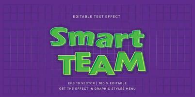 tekst effect slim team vector