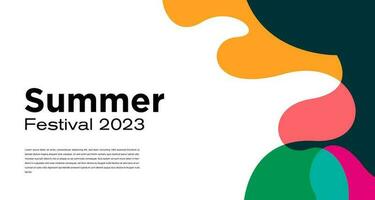 vector kleurrijk vloeistof abstract achtergrond voor zomer festival 2023