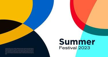 vector kleurrijk abstract vloeistof achtergrond voor zomer festival 2023