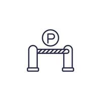 parkeren poort icoon, lijn vector