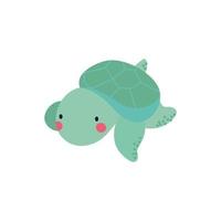 schildpad zee leven dier geïsoleerd pictogram vector