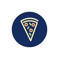 italiaanse pizza neonlicht icoon vector