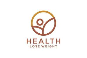 gewicht verlies logo ontwerpen voor Dames eetpatroon en Gezondheid onderhoud of spa vector