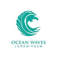 oceaan Golf abstract water logo, Golf vector symbool