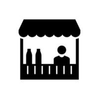 kiosk icoon, logo geïsoleerd Aan wit achtergrond vector