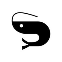 garnaal icoon, logo geïsoleerd Aan wit achtergrond vector