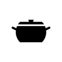 Koken pot icoon, logo geïsoleerd Aan wit achtergrond vector