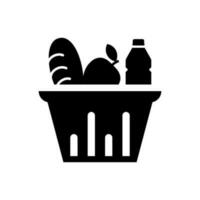 voedsel mand icoon, logo geïsoleerd Aan wit achtergrond vector