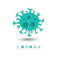 corona virus illustratie ontwerp, groen vector