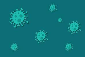corona virus illustratie ontwerp, groen vector