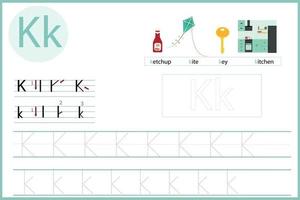 leer de letter k vector