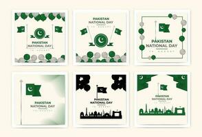 koninkrijk van Pakistan modern stijl banier met nationaal dag, beroemd gebouwen, meetkundig kaart, woestijnen en traditioneel stijl concept vector illustratie.