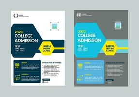 college toelating folder brochure brochure ontwerp vector
