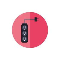 elektrische multy stekker geïsoleerd pictogram vector